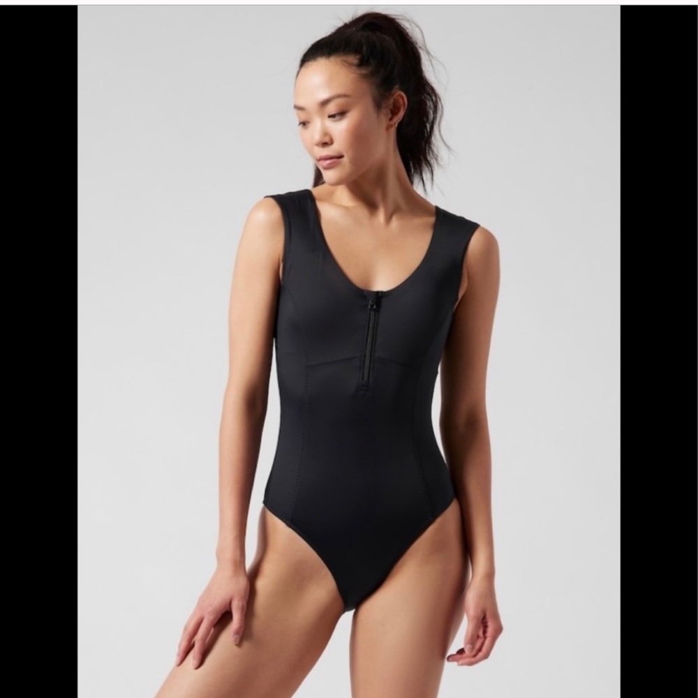 NWT-Athleta Black Deep Sea One Piece Swimsuit, Large